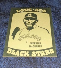 1978 Long Ago Black Stars Laughlin Webster McDonald Negro League Card 