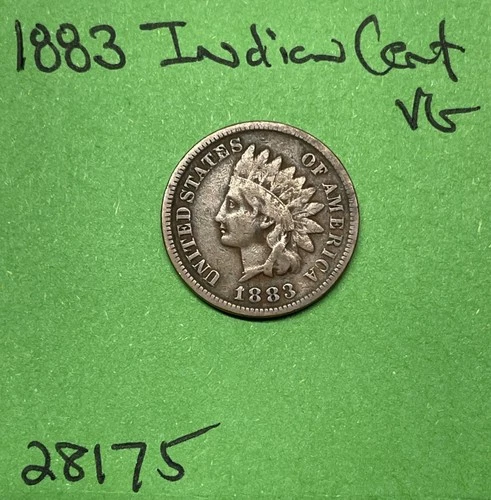 1883 Indian Head Cent / Penny 1c Vg Very Good
