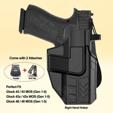 Tactical G43 Holster For Glock 43 48 43X Glock 43X MOS G43 MOS G48 MOS OWB RH