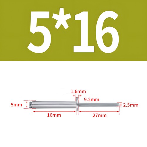 Pop Rivets Dome Head Open End Blind Rivets Aluminium / Steel - Picture 66 of 88