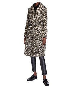 wool leopard print coat