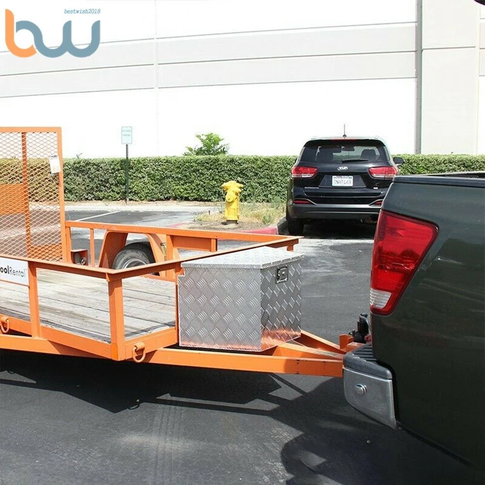 29" × 15" × 18" Aluminum Trailer Tongue Tool Box for Truck Pickup Storage - Imagem 2 de 4