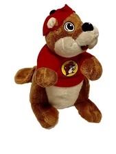 Bucees 10” plush Buc-cee The Beaver Red Hat & Shirt Stuffed Animal