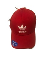 Mens Red Adidas Stretch Fit Hat S/M NWT.