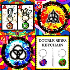 LED ZEPPELIN 🇬🇧FOUR HARD ROCK ELEMENTS 🇬🇧TWO CREATIVE KEYCHAINS 🇺🇸