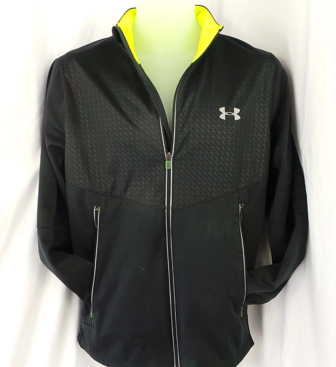 UNDER ARMOUR UA COLDGEAR WOMENS RUNNING TRAINING JACKET BLACK SIZE