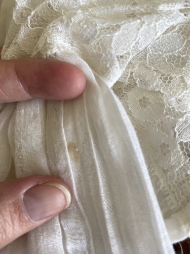 Vintage Roberta 70s Prairie Cottage Core Boho Gauze Lace Maxi Dress Sz S Wedding - Bild 10 von 11