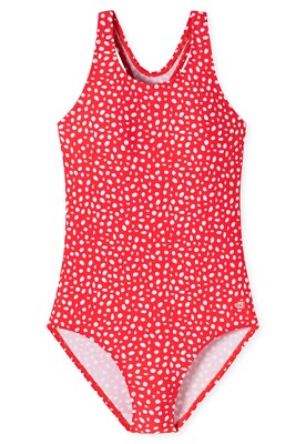 Schiesser Mädchen Badeanzug Einteiler 'Aqua' – Buntes Ethno-Muster Mit Glitzer, Elastisch & Bequem