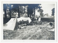 Camping near Zons 1937 - Haystack Dieme - Travel - Old Photo 1930s