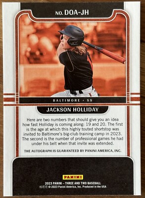 Jackson Holliday 直筆サイン　25シリ　ホリデーMLB auto Jackson Holliday 直筆サイン 25シリ ホリデーMLB auto - メルカリ