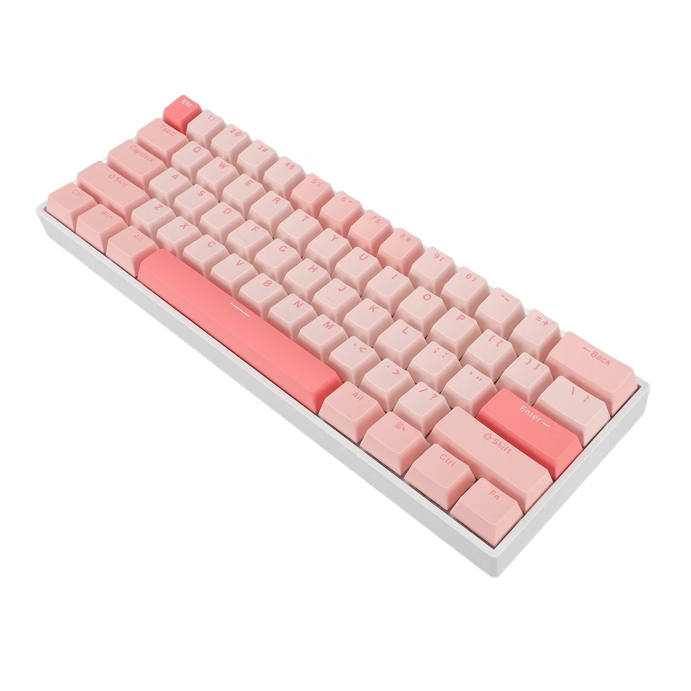 61-Key RGB Mechanical Keyboard with Blue Switches USB-C Wired for Gaming PC Mac