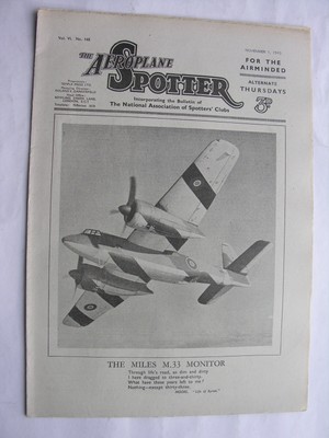 Aeroplane Spotter Nov 1 1945 Baka Piloted Bomb Miles M 30 X Minor Meteor Hp Manx Ebay