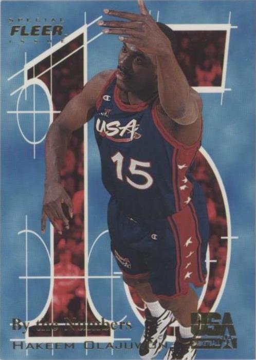 1996 Fleer USA Basketball - Hakeem Olajuwon #15 - 1 of 2