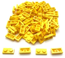 Lego 100 New Yellow Plates 1 x 2 Stud Pieces
