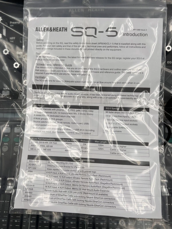 ALLEN & HEATH SQ-5 12X 48-CHANNEL 36-BUS 16-FADER DIGITAL MIXING CONSOLE - Image 4 of 4