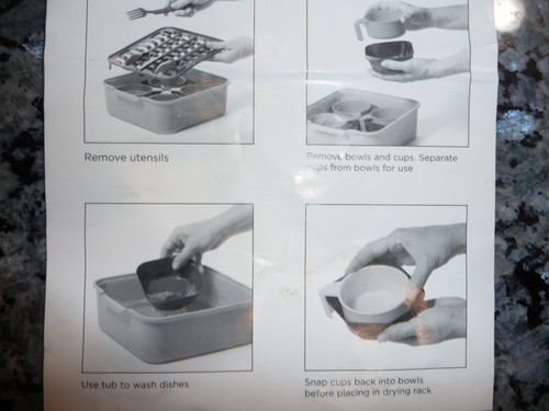 REI Staff 2012 Mess Kit Geschirrset Camping, - gelb Nesting Wanne Utensilien - Bild 7 von 7