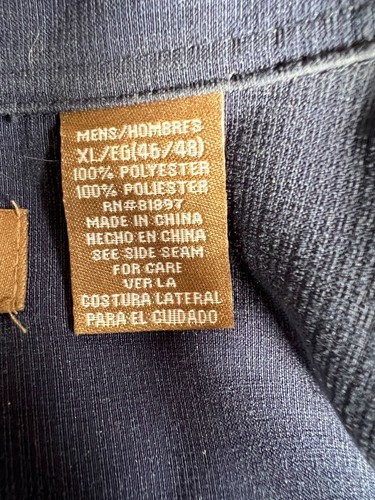 Café Luna Vintage Shirt XL Blue Polyester - Picture 11 of 11