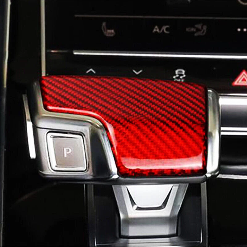 Cubierta de perilla de cambio de marchas de fibra de carbono real para Audi A8 Q8 Q7 A7 A6 S7 S6 RS6 Foto 4 de 4