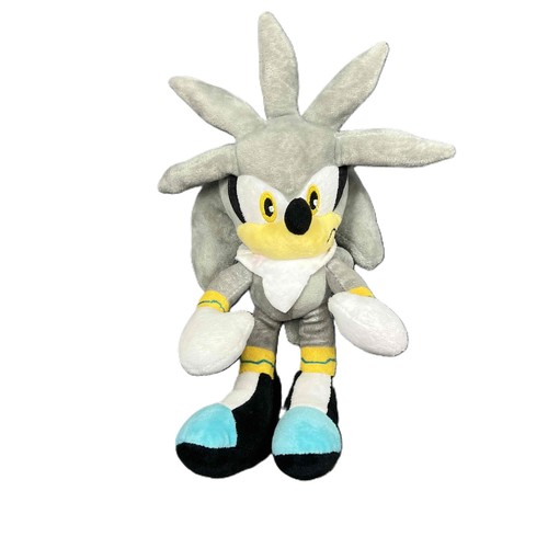 Sonic The Hedgehog 11" Silver Plush Stuffed Animal Hanger Suction Embroidered