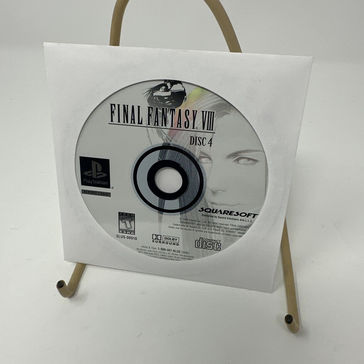 Jeu PlayStation 1 - Final Fantasy VIII (Disc 4) Version Platinum - Bon état