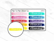 2410-14~~Cleaning Notes Page Header Planner Stickers