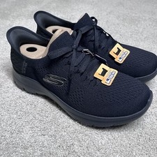 NEW Skechers Summits Slip-ins Sneakers Women 8.5 Black Memory Foam Air Cool Shoe