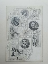 CARTOLINA TEATRO ATTORI D'ANNUNZIO ELEONORA DUSE ZACCONI NOVELLI 1901 CINEMA 