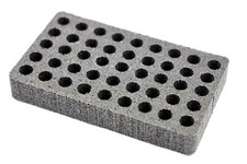 Precut foam insert holds 45 AA cr123 Battery Vault fits your Pelican M50 case