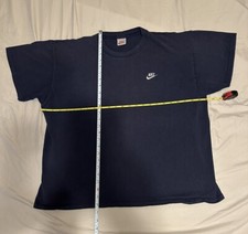 Vintage 90s Nike Swoosh T Shirt Adult XL Blue Made In USA Mens