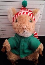 Vintage 1981 Dakin Priscilla Hillman Christmas Mouse 8" Plush 
