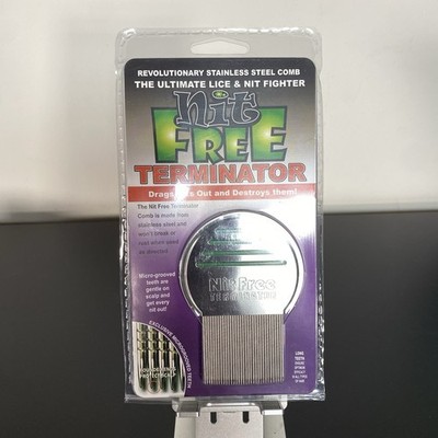 NEW Nit Free Brand Terminator Comb Head Lice Stainless Steel uni-sex Essential