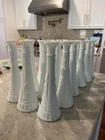 Vintage Anchor Hocking Stars & Stripes White Milk Glass Bud Vase