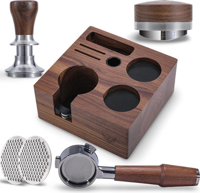 Breville Espresso Accessories Kit: Walnut Portafilter, Tamper & More