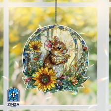 Mouse Suncatcher Acrylic Window Decor Cute Animal