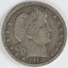 VG+ 1912 S Barber Quarter