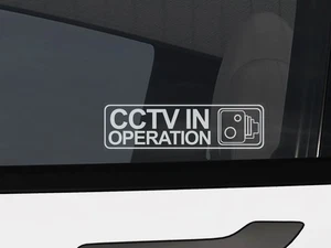 x4 CCTV in Operation Stickers | Home Vehicle Taxi Van Security Window Sign V02BW - Picture 1 of 6