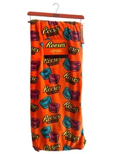 Reese’s Peanut Butter Cups Oversized Plush Throw Blanket 60 x 70 W/Custom Hanger