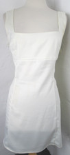 Urban Outfitters Women's Size L Ivory Satin Mini Slip Dress Bow Back Y2K-90s