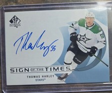 Thomas Harley 2024-25 Upper Deck SP Authentic Hockey Sign of the Times Auto