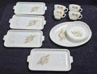 VTG 10 Piece Lot FIRE KING Anchor Hocking-Milk Glass Wheat Pattern VF! LOOK!