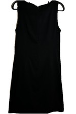 Ann Taylor LOFT Black Sleeveless Dress Size 6 Side Knot / Ruche Knee Length