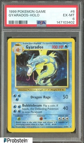 1999 Pokemon Game #6 Gyarados Holo PSA 6 EX-MT