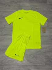 Image of ✨Nike Full Matching Dri Fit Set Shorts T-Shirt Volt Yellow   ✨✅