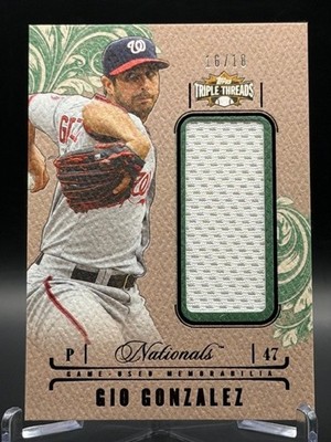 Gio Gonzalez 2014 Topps Triple Threads Unity Jumbo Relics #UJR-GG Game Used /18