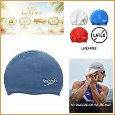Swim Cap Silicone One Size Unisex Adult Latex Free Does Not Pull Hair Stretch