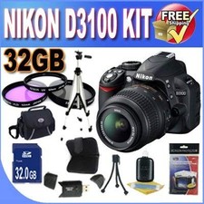 Nikon D3100 14.2MP Digital SLR Camera 18-55mm f/3.5-5.6 AF-S DX VR Nikkor Zoom