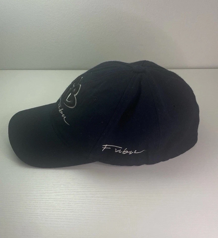 Vintage 90's Fubu Cap Script Logo 6 7/8 - 7 Fitted Color Dark Blue - Image 2 of 4