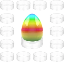 Pack of 15 Clear Sphere Display Stand, Clear Sphere Holder Small Plastic Display