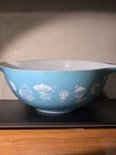 VTG RARE Pyrex Blue Chip Dip Bowl, also known as the "Balloons" promotional bowl