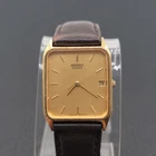 Vintage Mens Tank Seiko 5A40R Japan Quartz Wrist Watch Untested